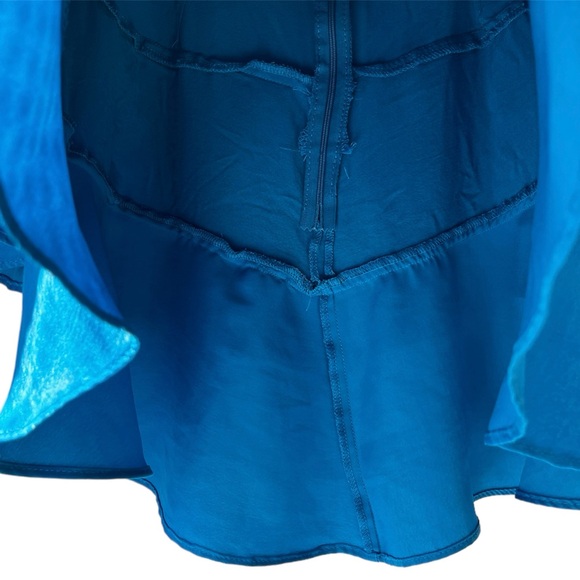 🔻SALE 🦋 NWOT Zara Tiered Ruffle Satin Shimmery Mini Skirt - Picture 3 of 6